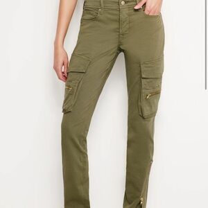 Good American Women’s Twill Skinny Cargo Olive Pant Sz 14/32 -NWTS